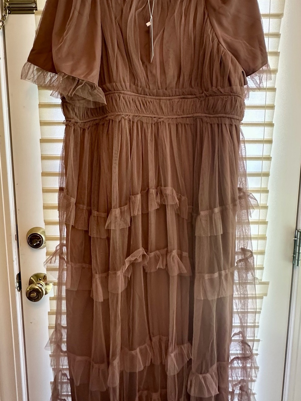 Baltic Born Midi Tulle Dress in Dusty Rose/Mink color - Picture 5 of 6